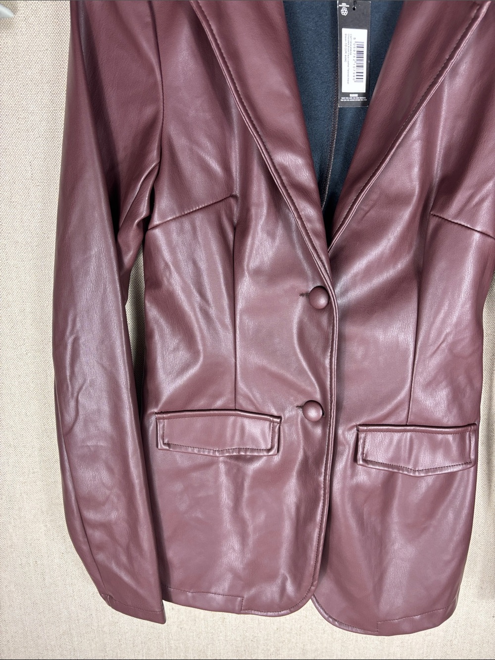 PrettyLittleThing > New with Tags Brown Faux Leather Jacket 6 - Picture 6 of 10